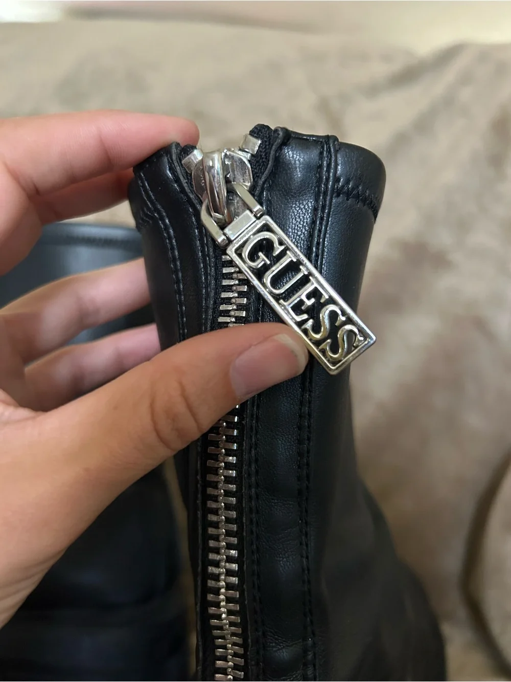 GUESS Women’s Black Chunky Platform Ankle Boots